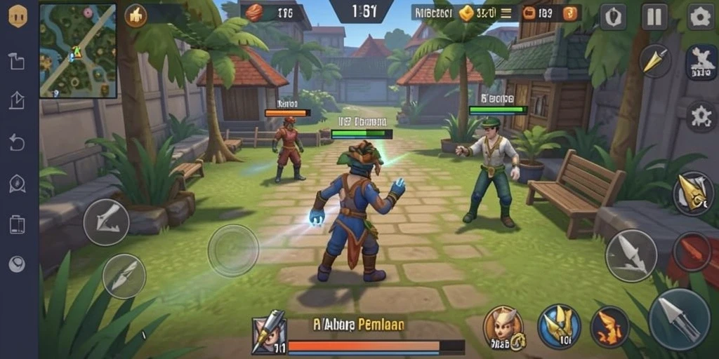 Fitur chat untuk berinteraksi dengan pemain lain.