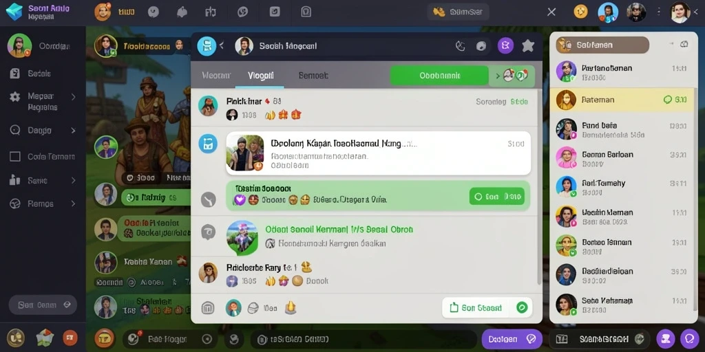 Fitur live chat untuk berinteraksi dengan pemain lain.